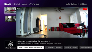 A screenshot of the onscreen menu for the Roku Voice Remote Pro's customizable buttons