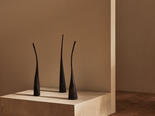 Collect 2024 trio of tall black sculptures