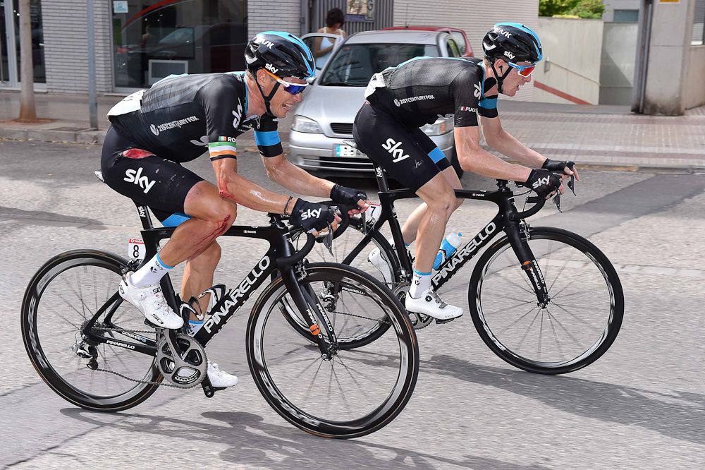 Sky's Nicolas Roche and Salvatore Puccio
