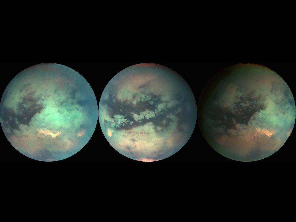 Titan Mosaics from Cassini Spacecraft Flybys