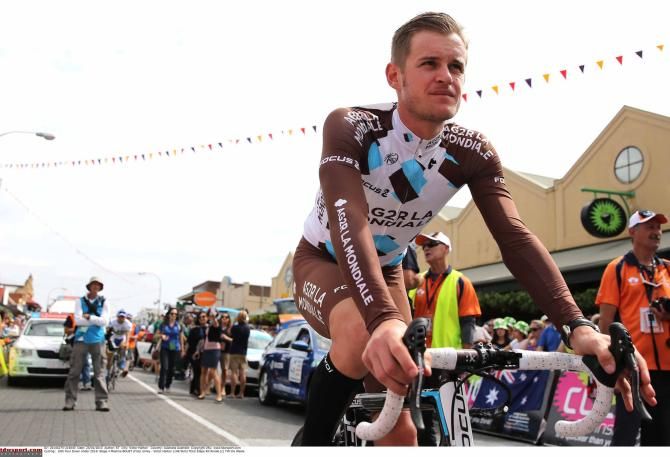 Maxime Bouet (Ag2r-La Mondiale) rolls to the start.