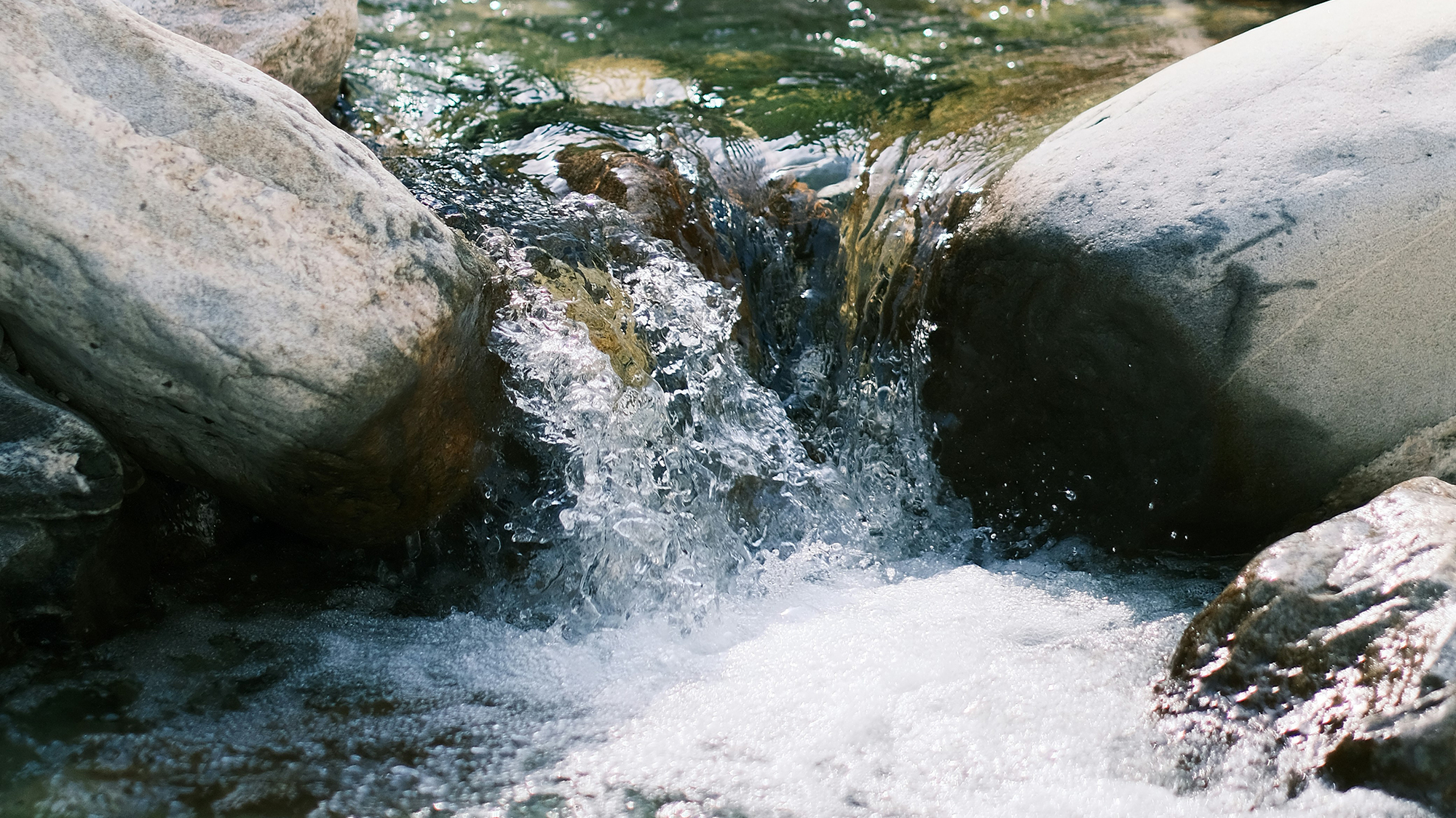 Flowing water