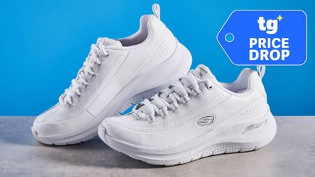 White Skechers sneakers