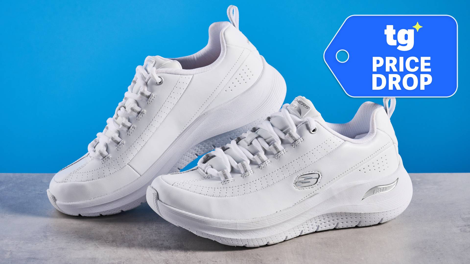 White Skechers sneakers