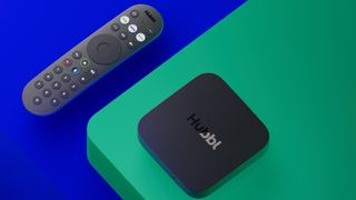 Hubbl set-top box on blue and green background