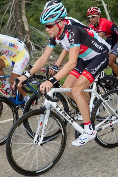 Chris Horner (Radioshack) looking comfortable on today's long climbs.