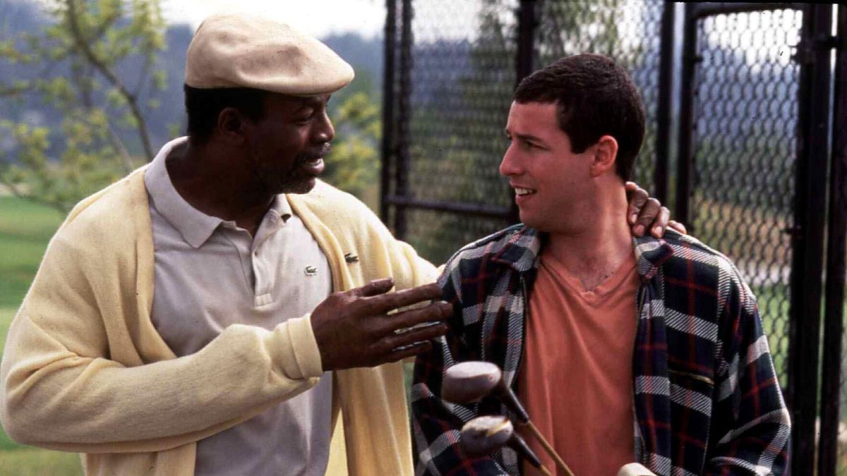 Carl Weathers and Adam Sandler in Happy Gilmore