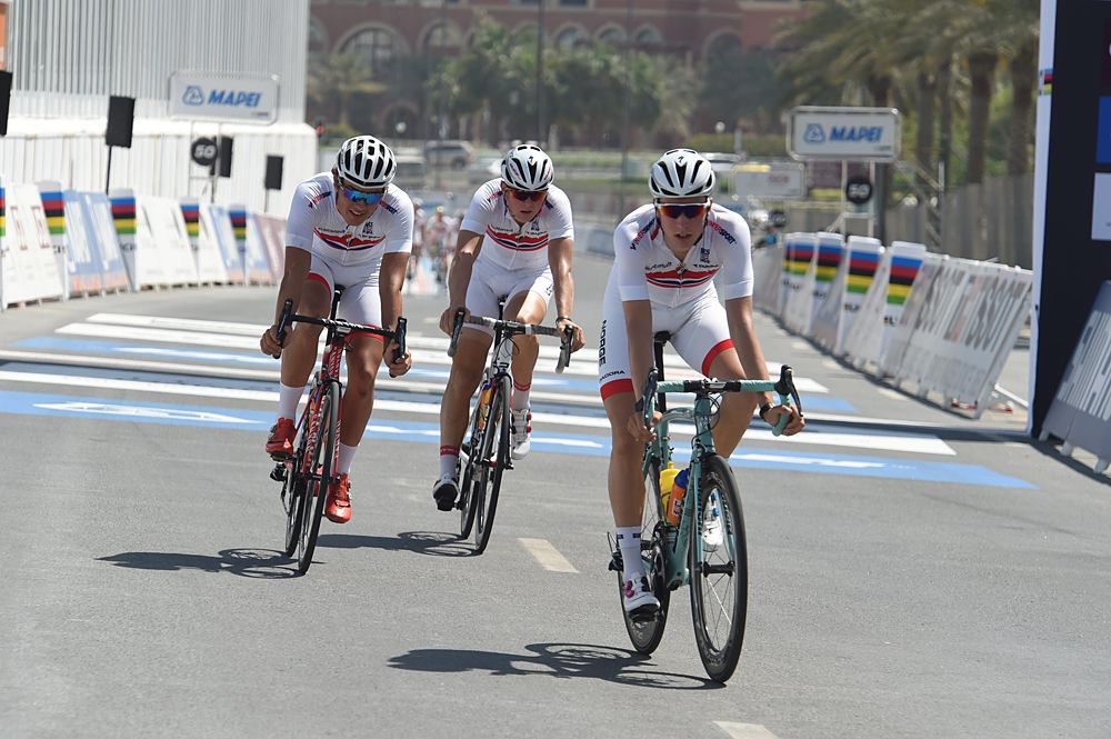 The Norwegian team tests the Worlds course