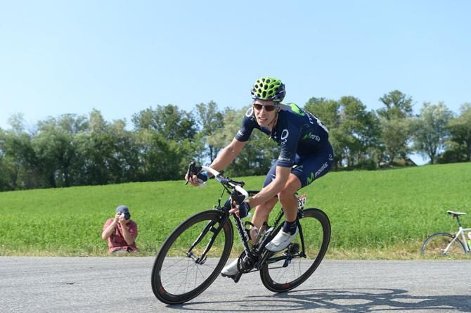 Rui Costa (Movistar) on the attack