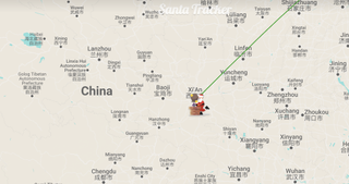 Google's Santa tracker over China