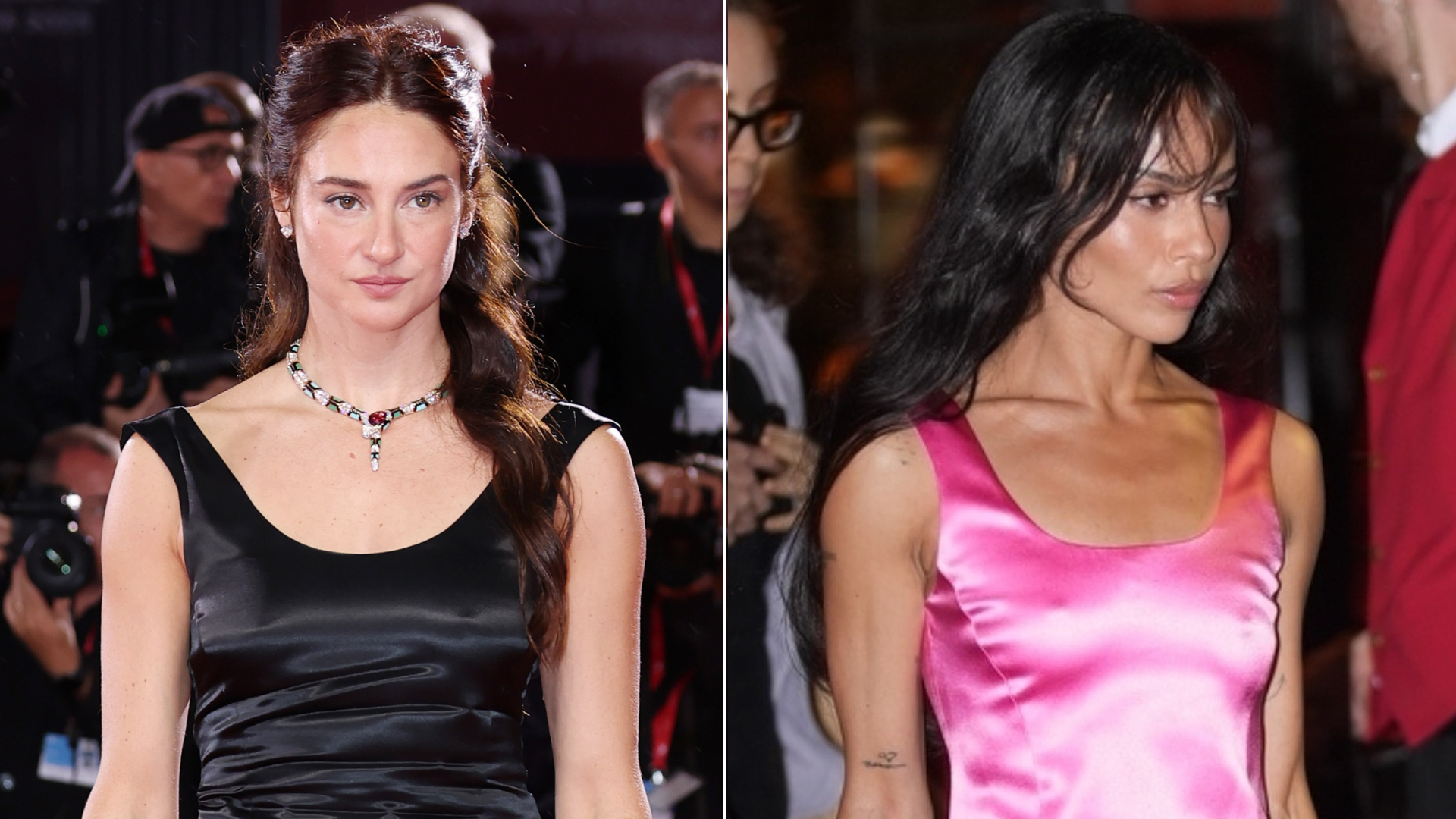 Shailene Woodley attended the 2025 Venice Film Festival in a satin little black dress from Kallmeyer