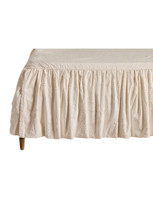 Hazel Ruffled Coverlet in Natural