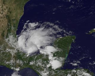 Tropical Storm Barry satellite image