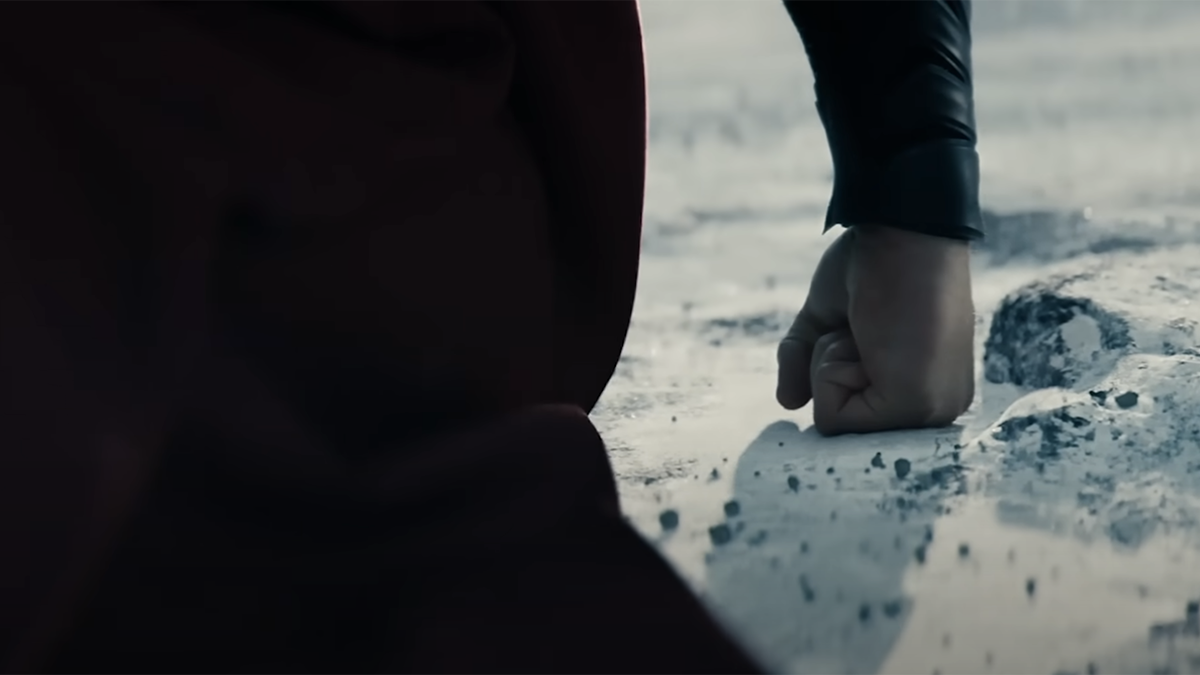 Henry Cavill's fist in Man of Steel