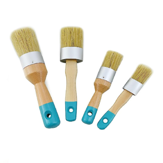 A set of four firm bristle brushes