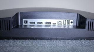 The rear ports on the Arzopa M3RC gaming monitor