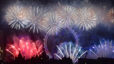Firework display over London