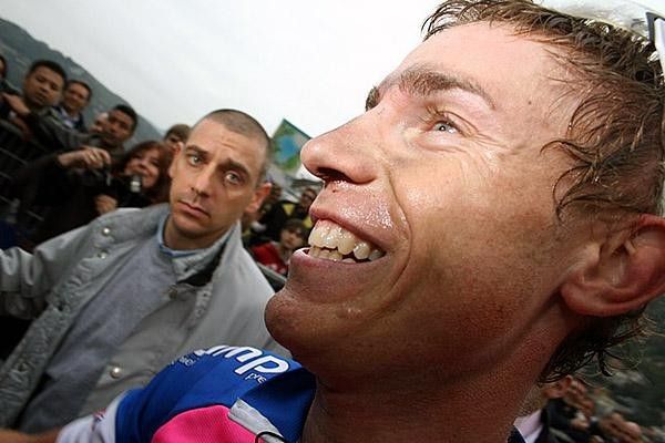 Damiano Cunego was one happy camper after his win