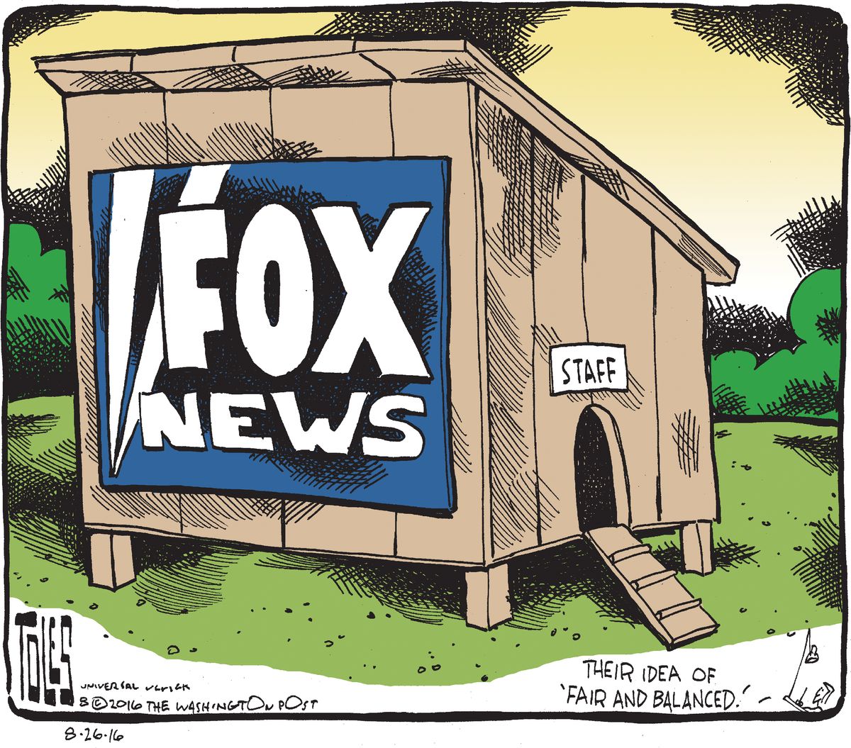 Editorial cartoon U.S. Fox News The Week