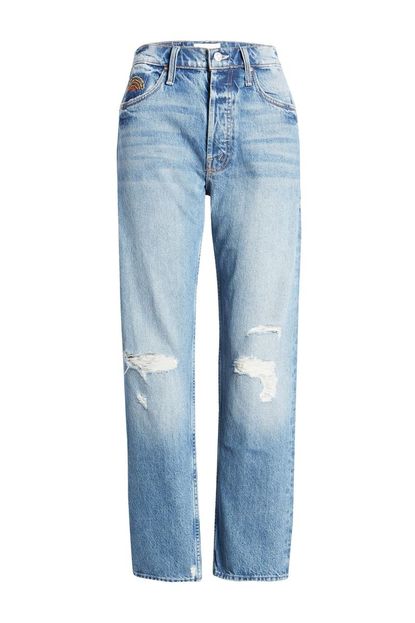 MOTHER The Tomcat Ripped High Waist Ankle Jeans