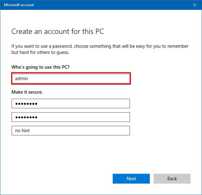 How to create a Windows 10 account with a custom name using your ...