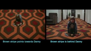 A comparison of two shots from The Shining in Room 237