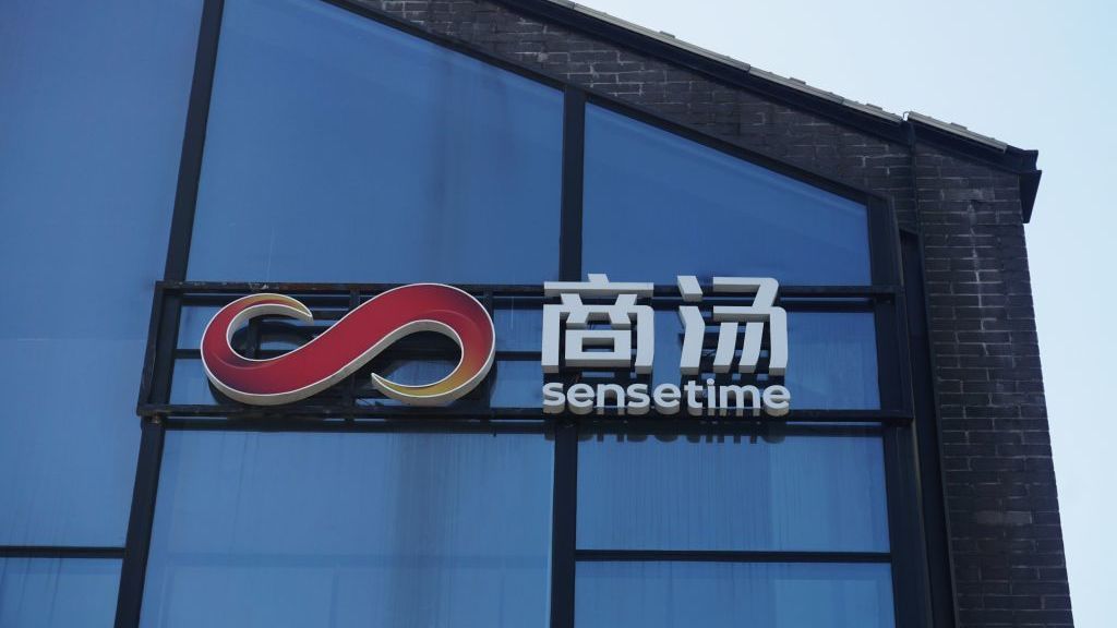 A building with a stylised S logo on its side and Chinese characters underneath which the word &amp;#039;SenseTime&amp;#039; is written