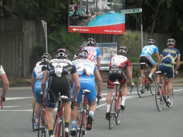 The riders set off again on their new bikes