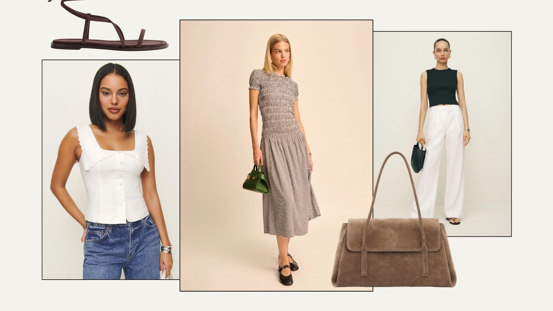 Collage of Reformation summer sale buys