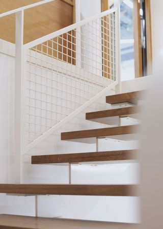 stairs at renovated industrial space in Paris by architects Saint Lazare