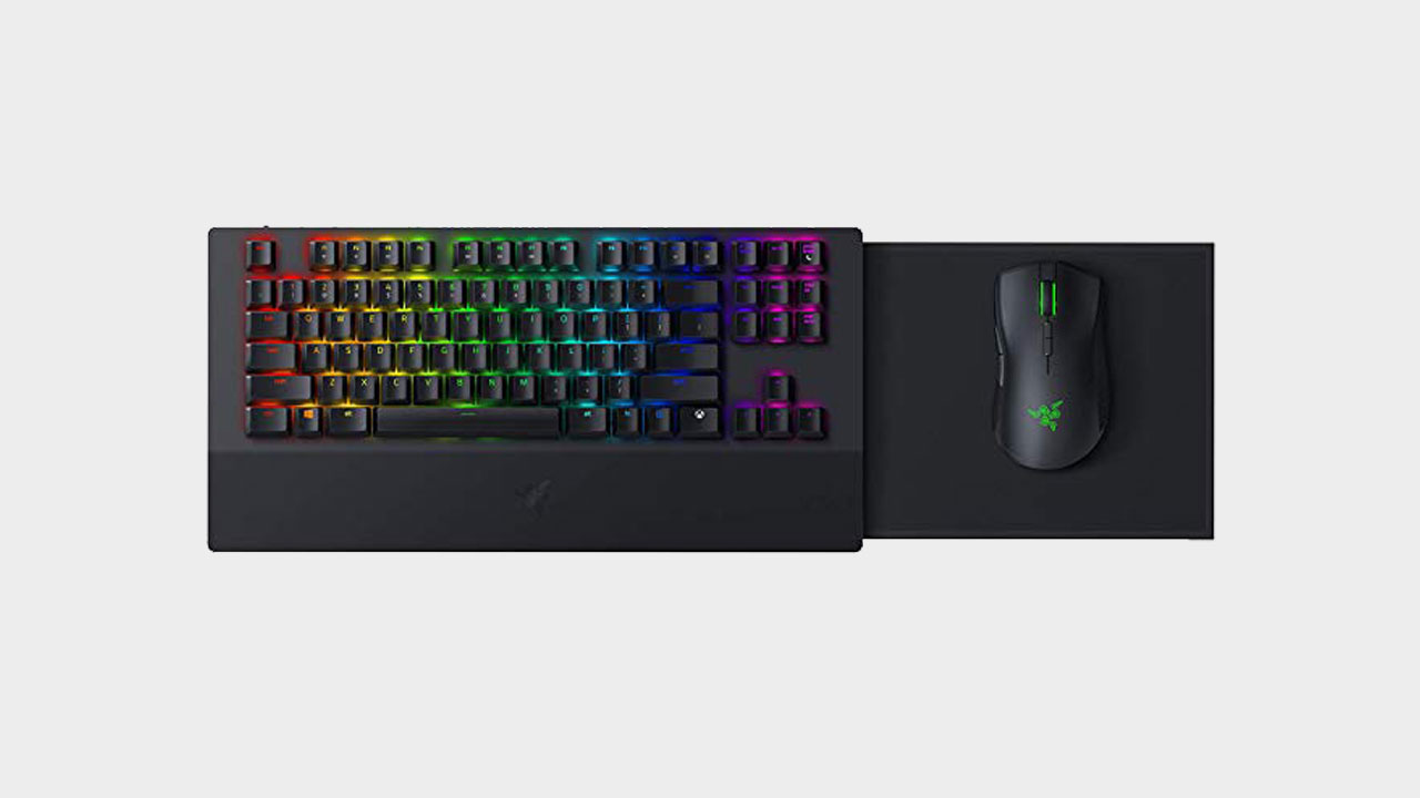 Razer Turret keyboard and mouse top down shot