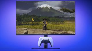 New PS5 Gaming Monitor with DualSense Charging Hook, image taken from announcement trailer