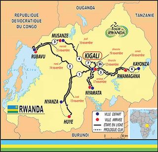 2017 Tour of Rwanda race map