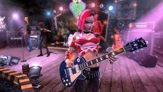 Guitar Hero III offers a bit more visual entertainment to go with the music.