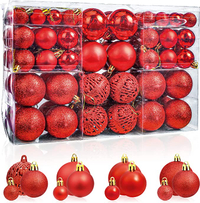 100-piece set of red Christmas baubles, Amazon&nbsp;