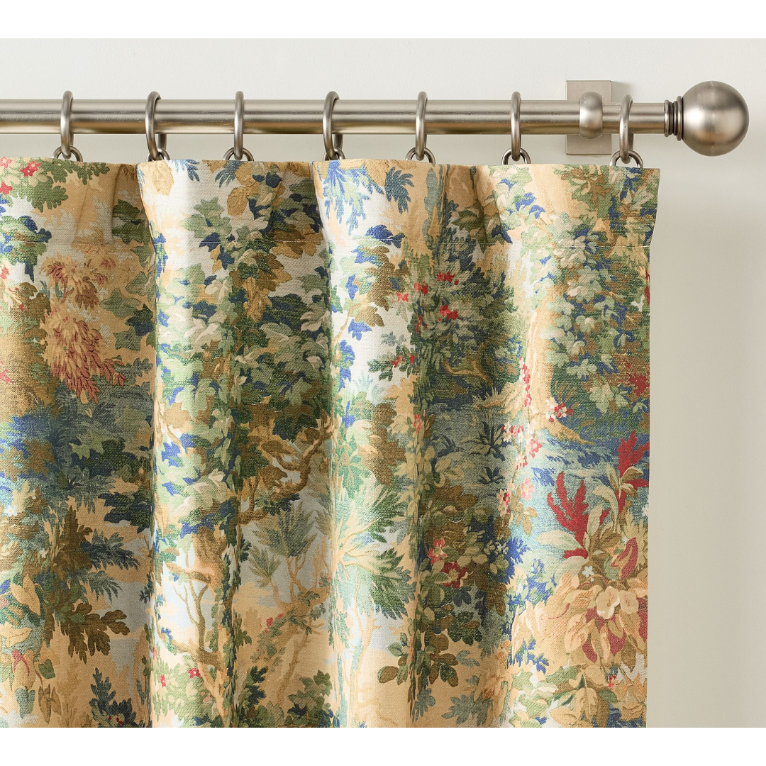 patterned curtain from pottery barn