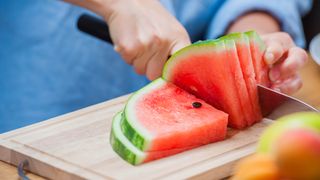 Cutting watermelon triangles