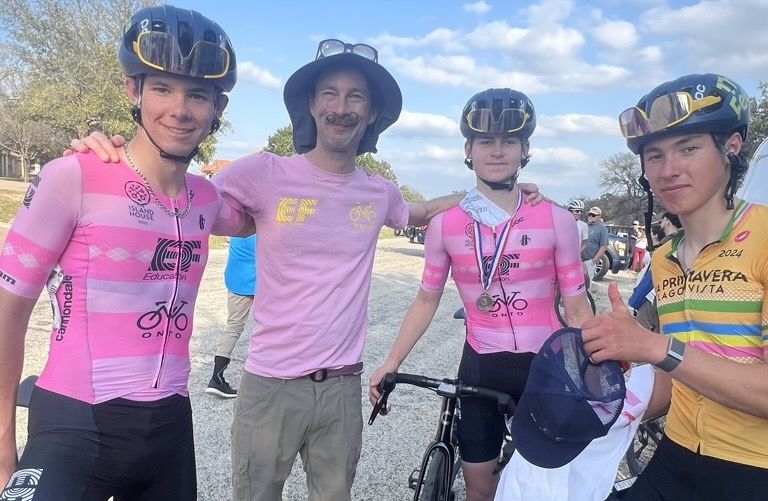 Team director Rusty Miller exudes great pride with his EF Education-ONTO riders at La Primavera in Lago Vista, Texas