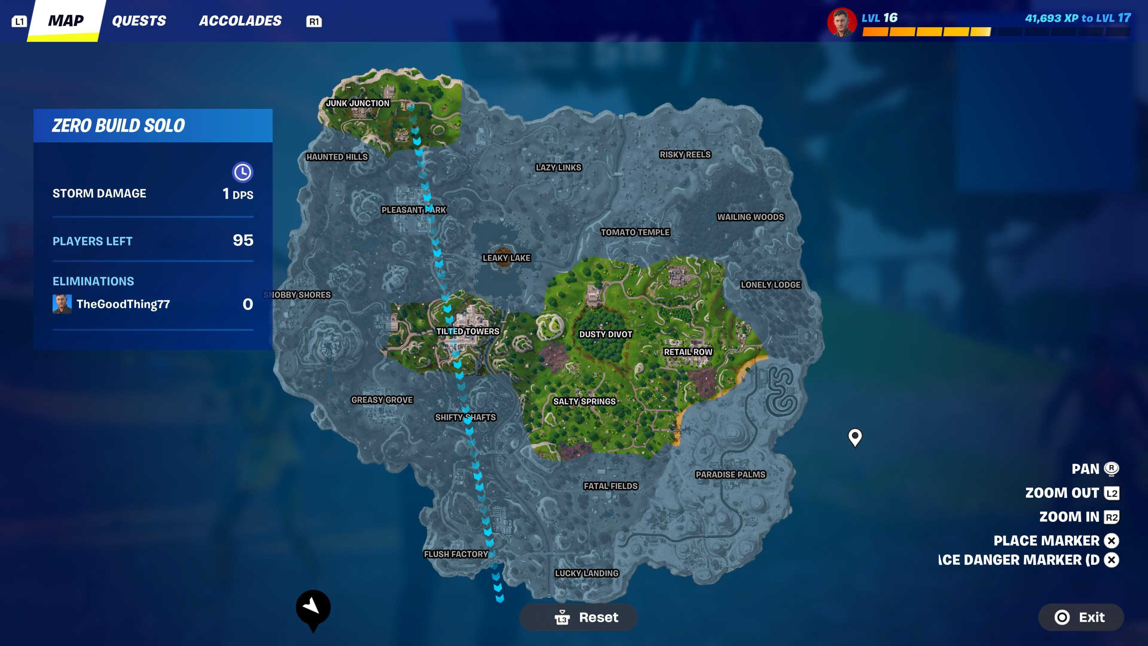 The Fortnite OG Season 6 map