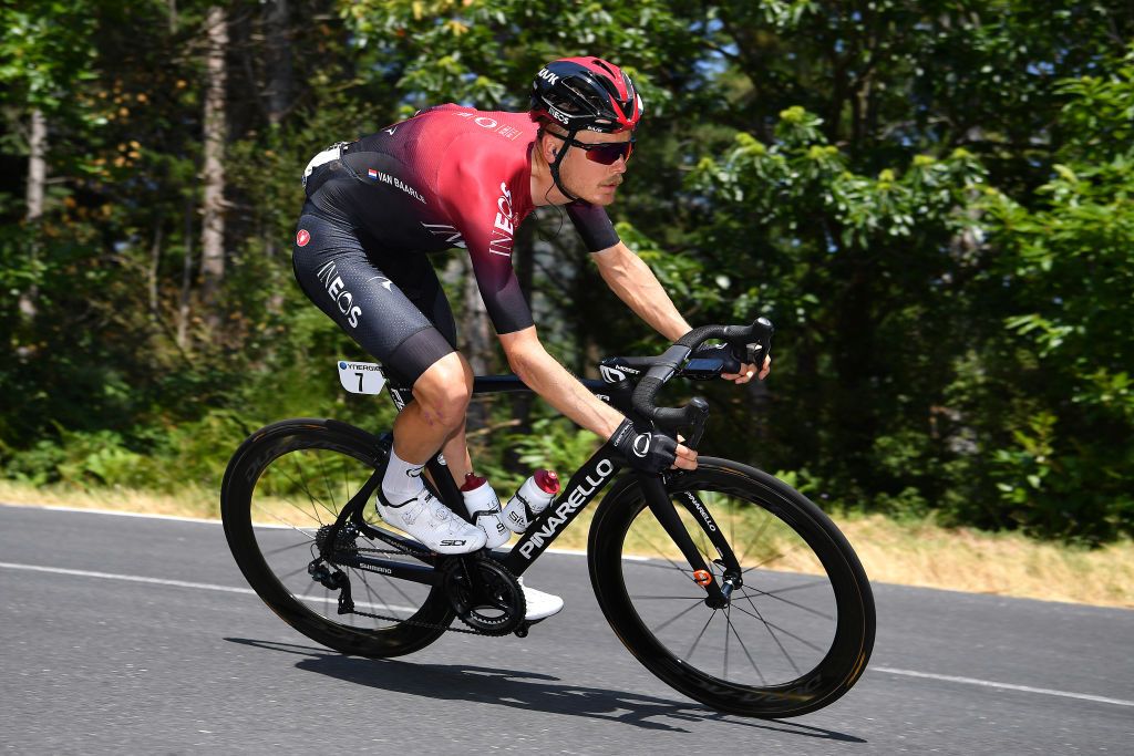 Dylan van Baarle (Team Ineos) descends during the opening stage of the 2020 Route d&#039;Occitanie