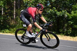 Dylan van Baarle (Team Ineos) descends during the opening stage of the 2020 Route d'Occitanie