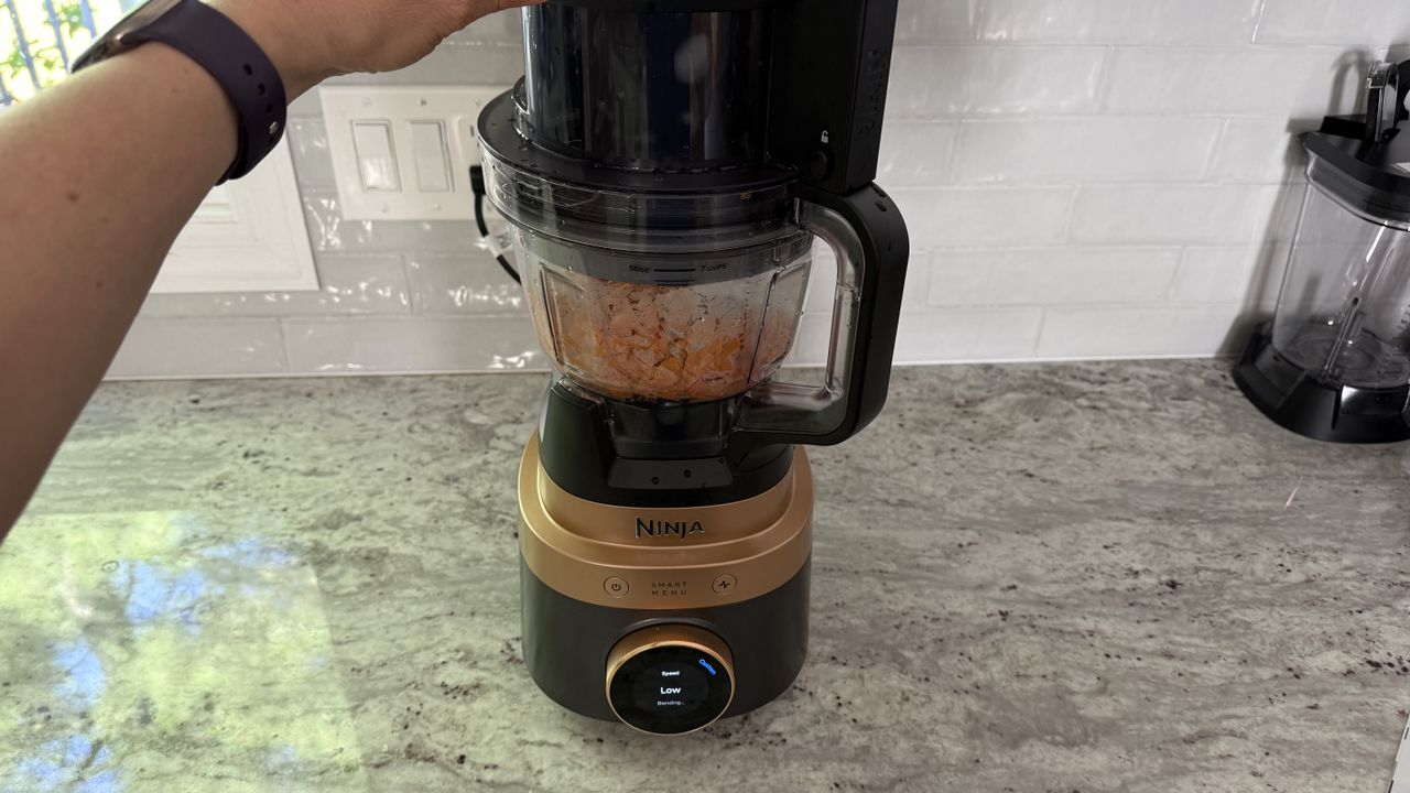 Ninja CrushBOSS food processor and sweet potato