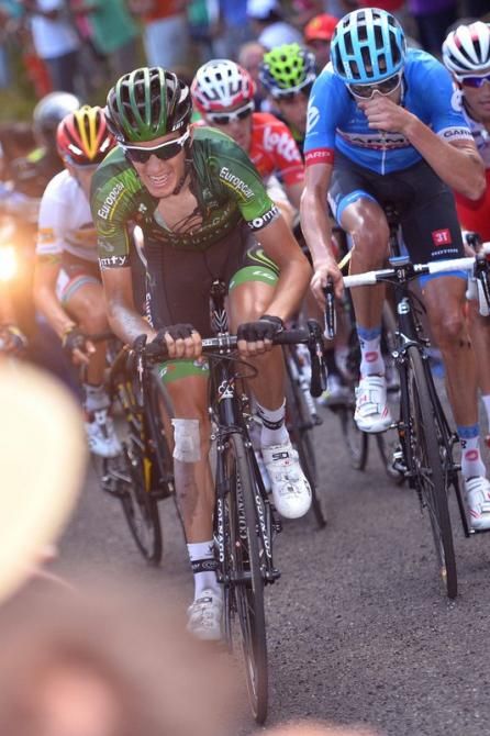 Romain Sicard (Europcar) working in the breakaway