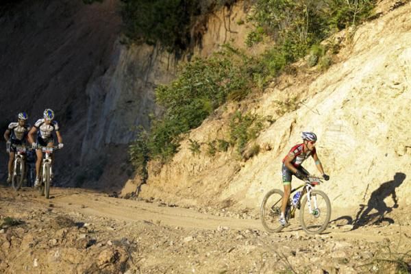 Kevin Evans during stage 1 of the 2011 Absa Cape Epic Mountain Bike stage race held from Saronsberg Wine Estate in Tulbagh, South Africa on the 28 March 2011