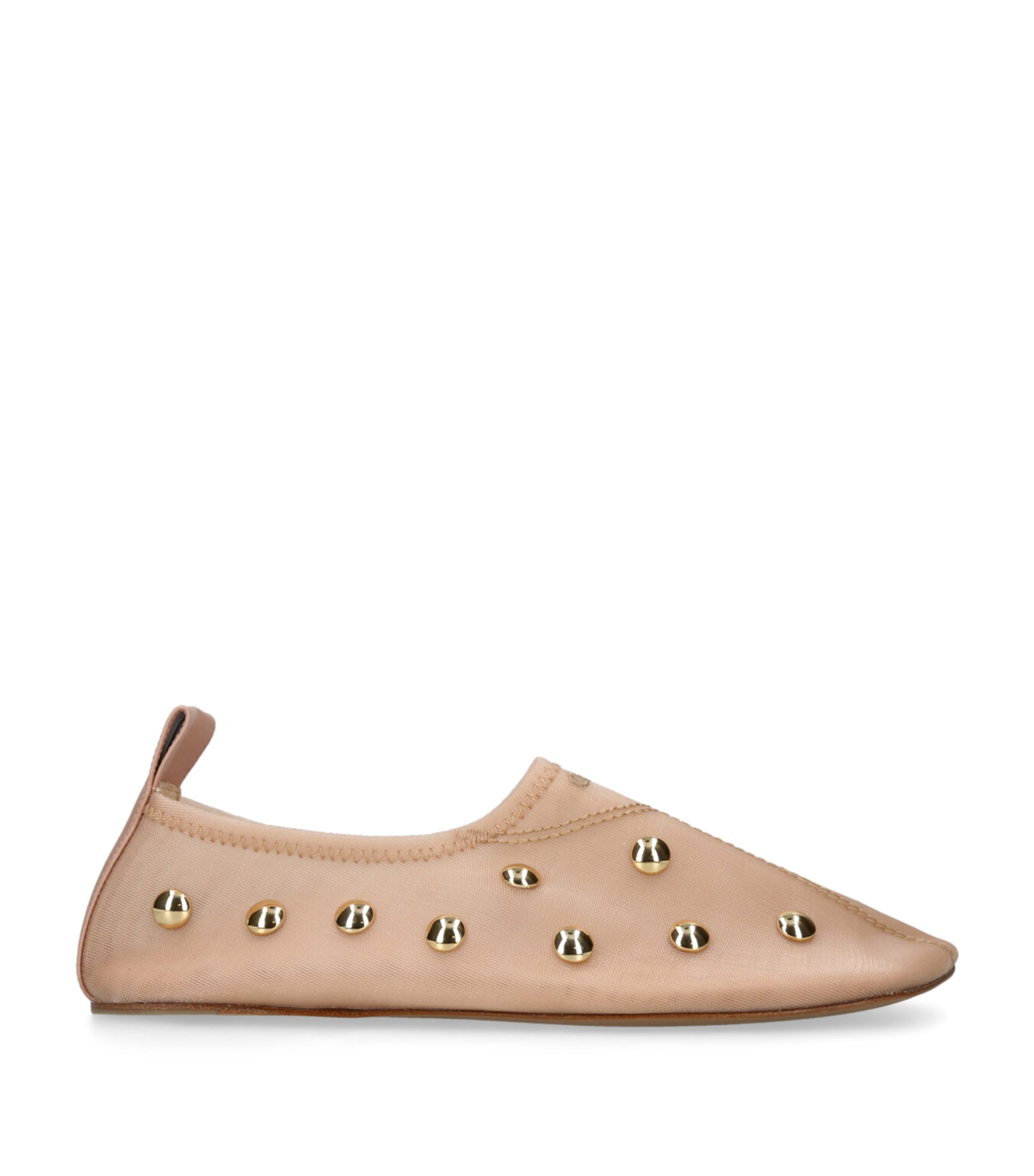 Chlo&amp;eacute; Leather Studded Rita Ballet Flats
