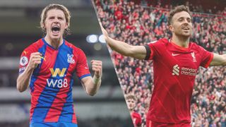 Conor Gallagher of Crystal Palace and Diogo Jota of Liverpool could both feature in the Crystal Palace vs Liverpool live stream