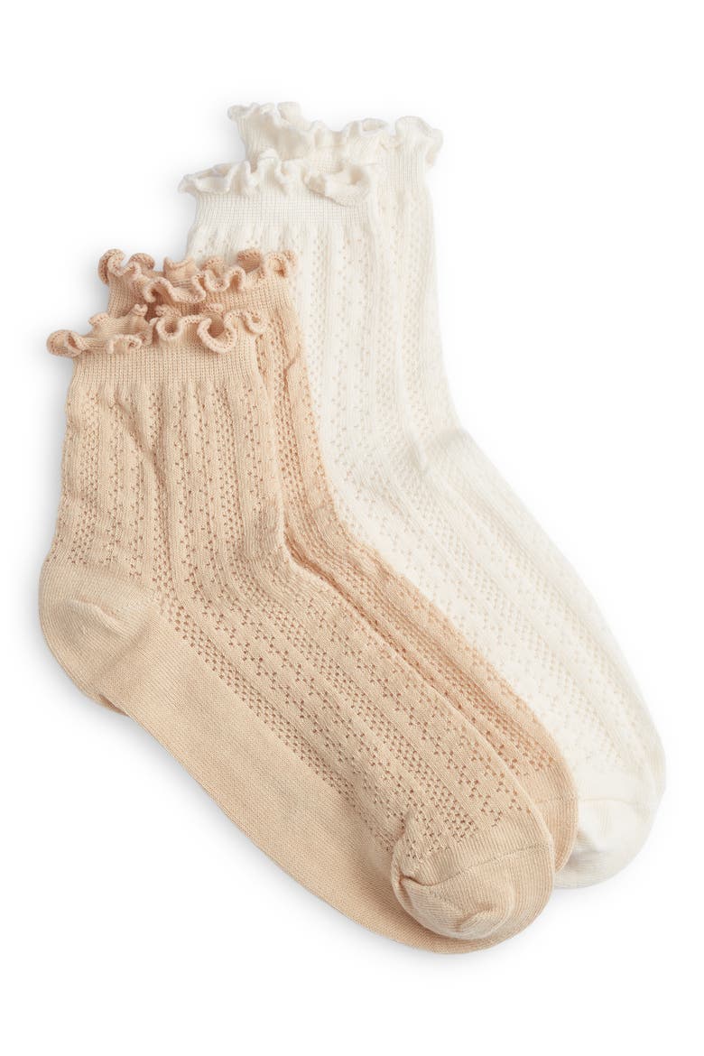 Assorted 2-Pack Pointelle Stripe Socks