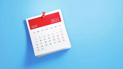 picture of a May 2021 calendar