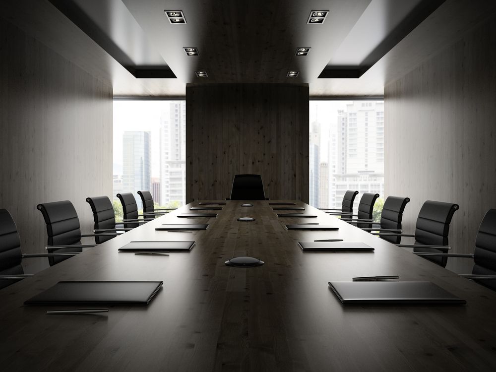 Picture of an empty boardroom