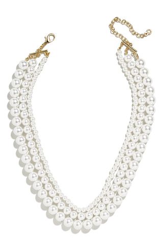 BaubleBar Danielle Imitation Pearl Layered Necklace